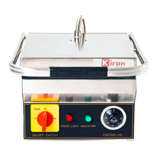 Kiran Kitchen Commercial 2-Step Sandwich Griller, - Durable Metal, Ideal for Restaurant and Hotel Kitchens.